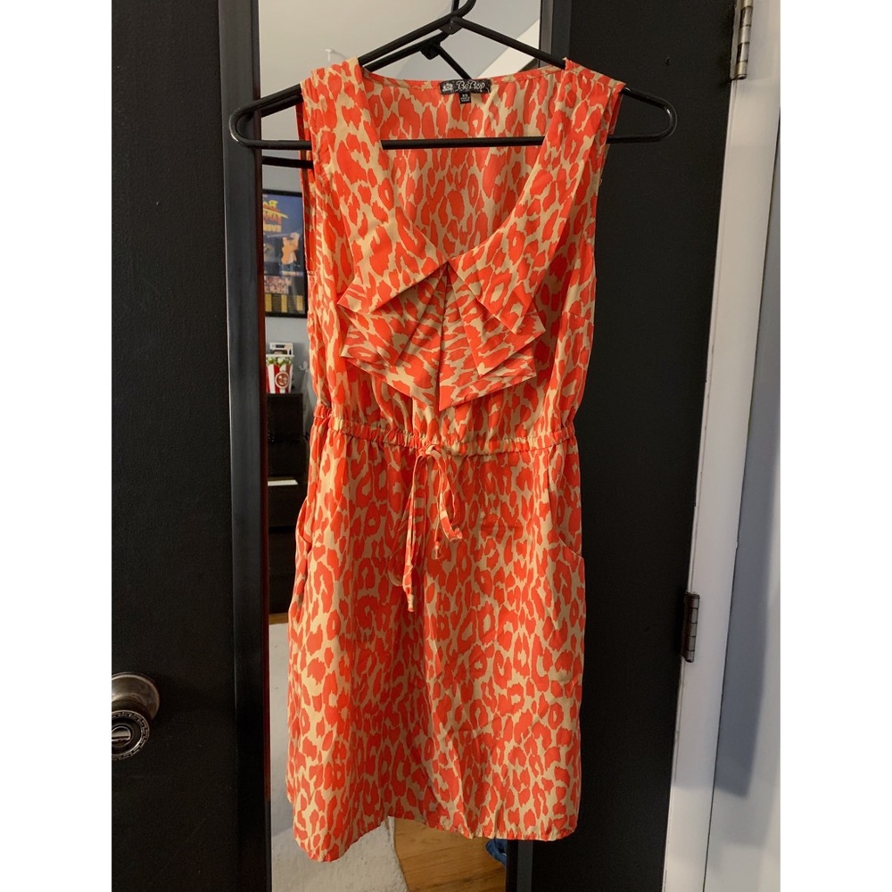 BeBop Animal Print Leopard Cheetah Dress Orange Tan